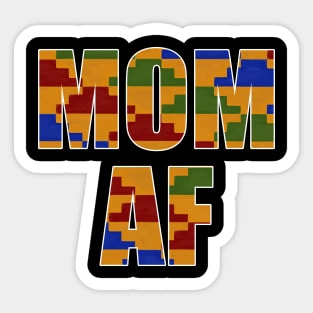 Mom Af, African Pattern Sticker